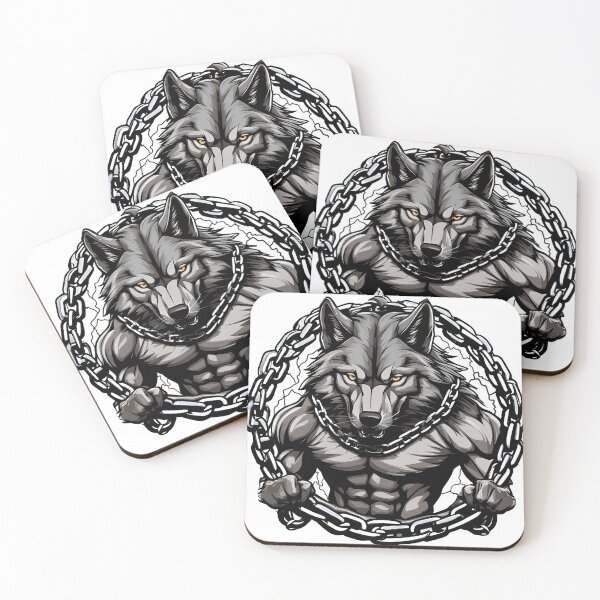 Item preview, Chained Wolf designed and sold by ArtfulDragoon.