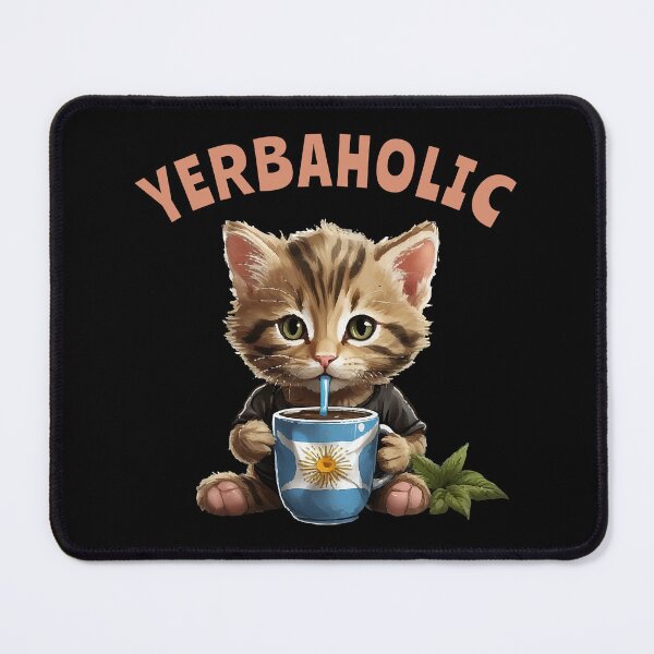 Item preview, Yerba Mate Cat Yerbaholic designed and sold by HandicraftArt.