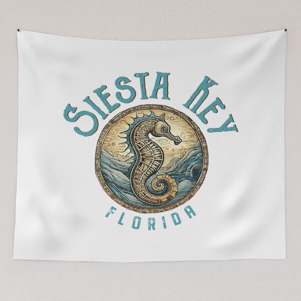 Item preview, Siesta Key Florida Vintage Seahorse Design designed and sold by Futurebeachbum.