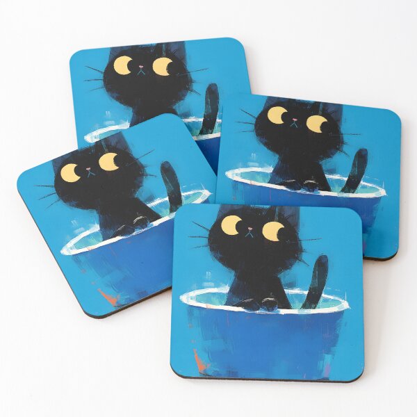 Item preview, Cute Black Cat Sitting In Flowerpot designed and sold by CoolMantras.