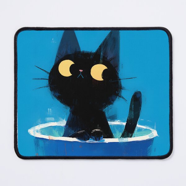 Item preview, Cute Black Cat Sitting In Flowerpot designed and sold by CoolMantras.