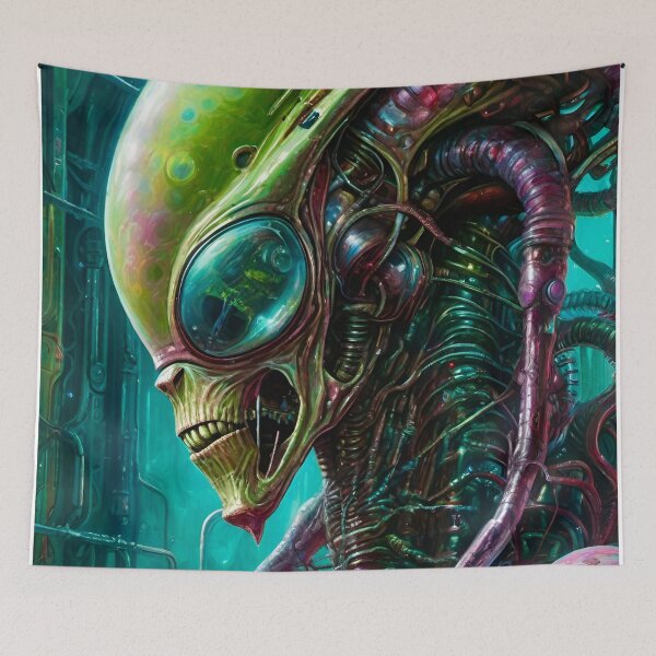 Item preview, Alien in Green - Sci Fi Fantasy Art designed and sold by Delerat7.