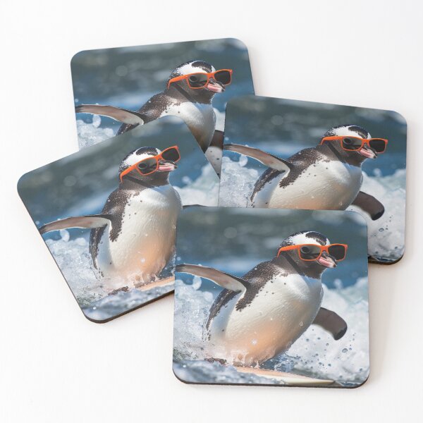 Item preview, a_really_cool_penguin_wearing_sunglasses_surfing designed and sold by Kirollos9.