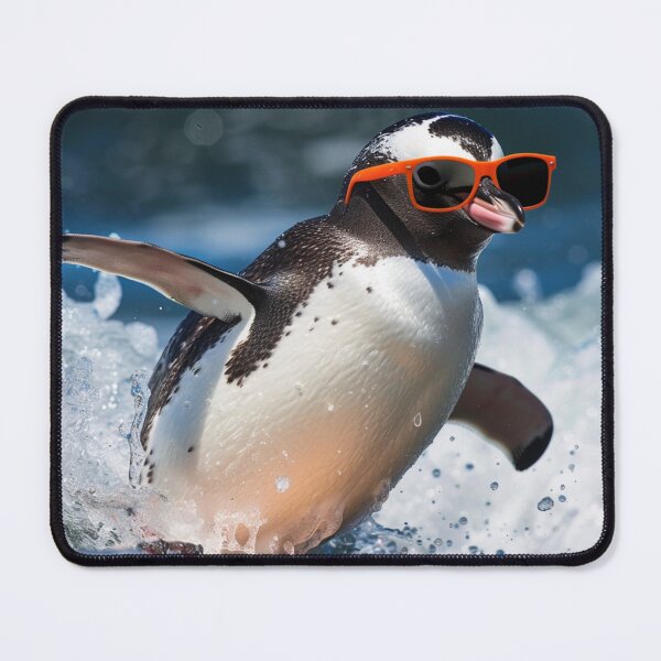 Item preview, a_really_cool_penguin_wearing_sunglasses_surfing designed and sold by Kirollos9.
