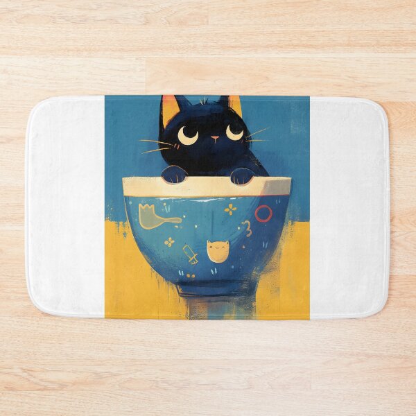 Item preview, Cute Black Cat Sitting In Flowerpot designed and sold by CoolMantras.