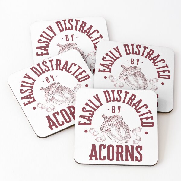 Item preview, Easily distracted by acorns designed and sold by Tiffany Glassco.
