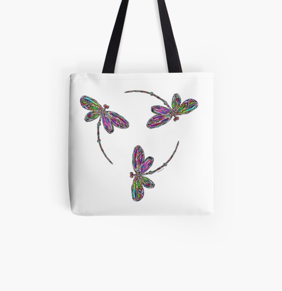 Dragonfly Trinity All Over Print Tote Bag