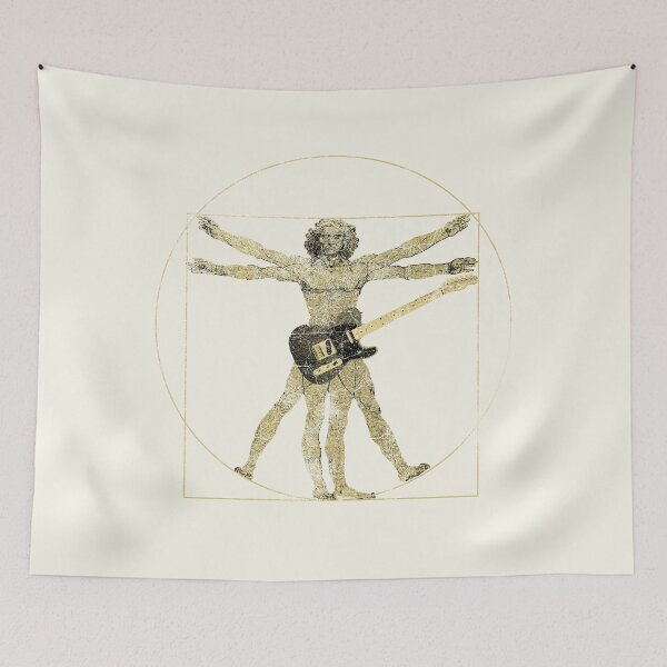 Item preview, Da Vinci Vitruvian Man with Guitar designed and sold by Wanderlust77.