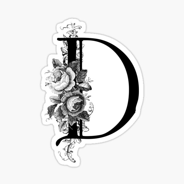 Item preview, Vintage Engraved Floral Monogram Letter D designed and sold by Grafixmom.