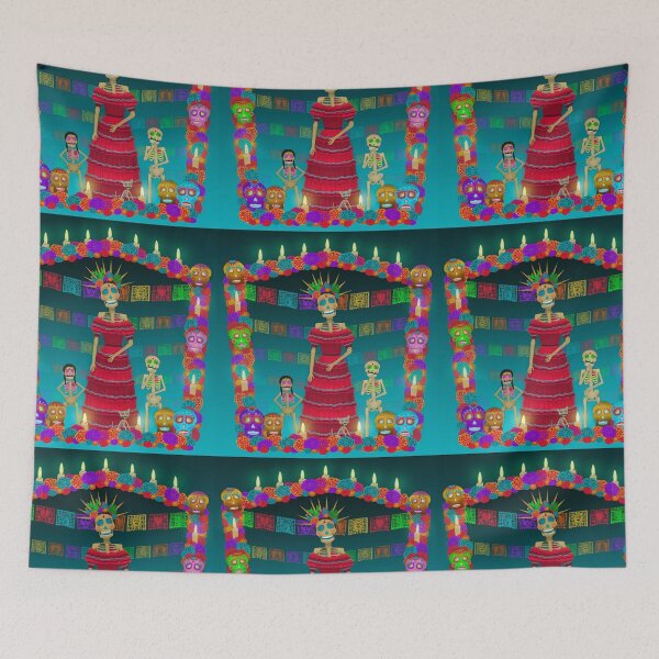 Item preview, Blue Ómbre Day of the Dead designed and sold by Cynthia De La Torre.