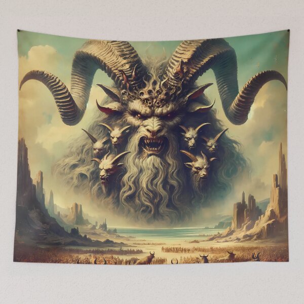 Item preview, The Beast of Revelation: Seven Heads and Ten Horns designed and sold by LivingArtClips.