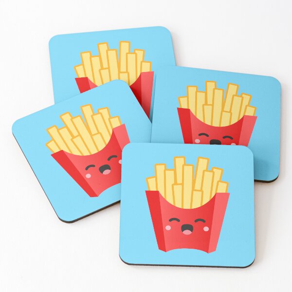 Item preview, Happy Fries Kawaii Food Illustration designed and sold by misterghostie.