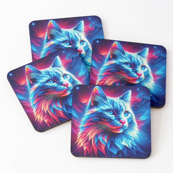 Item preview, Neon Polygonal Cat designed and sold by T-NeonSt.
