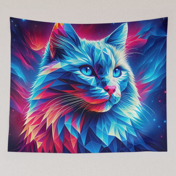 Item preview, Neon Polygonal Cat designed and sold by T-NeonSt.