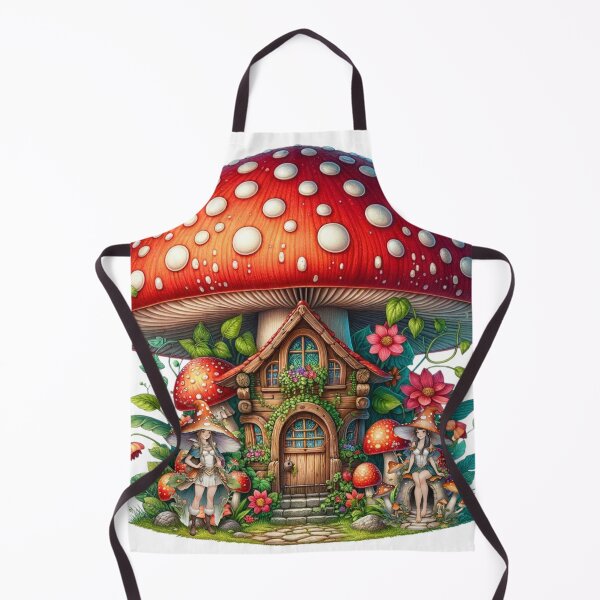 Item preview, Enchanted Mushroom Fairy House – Whimsical Garden Fantasy Art Print designed and sold by BeaconMarketing.
