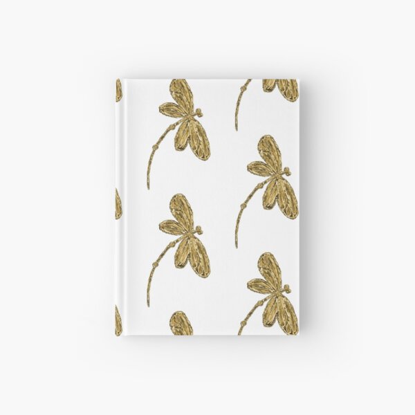 Gorgeous Golden Dragonfly!!! Hardcover Journal
