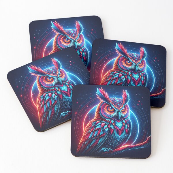 Item preview, Neon Polygonal Owl designed and sold by T-NeonSt.