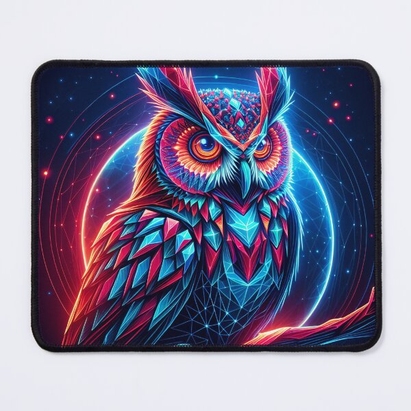 Item preview, Neon Polygonal Owl designed and sold by T-NeonSt.