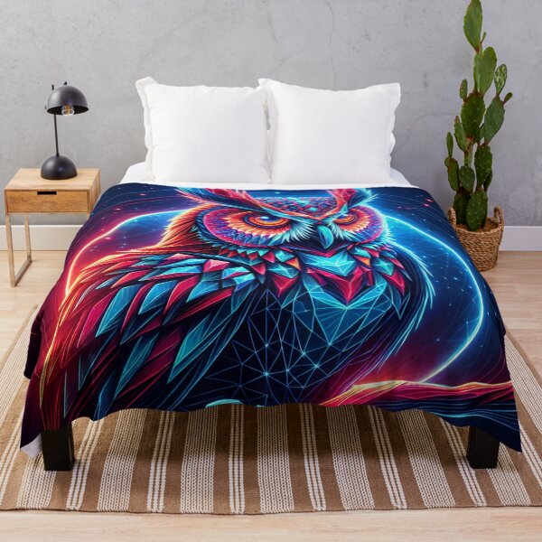 Item preview, Neon Polygonal Owl designed and sold by T-NeonSt.