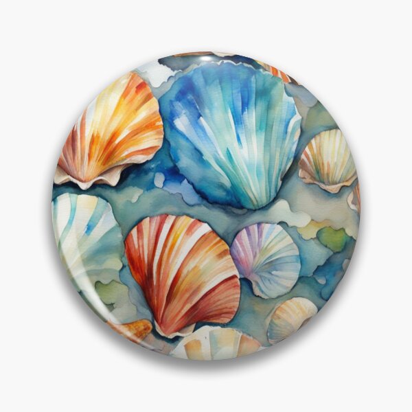 Item preview, Sea Shells on the Beach designed and sold by Square Root of Squid.