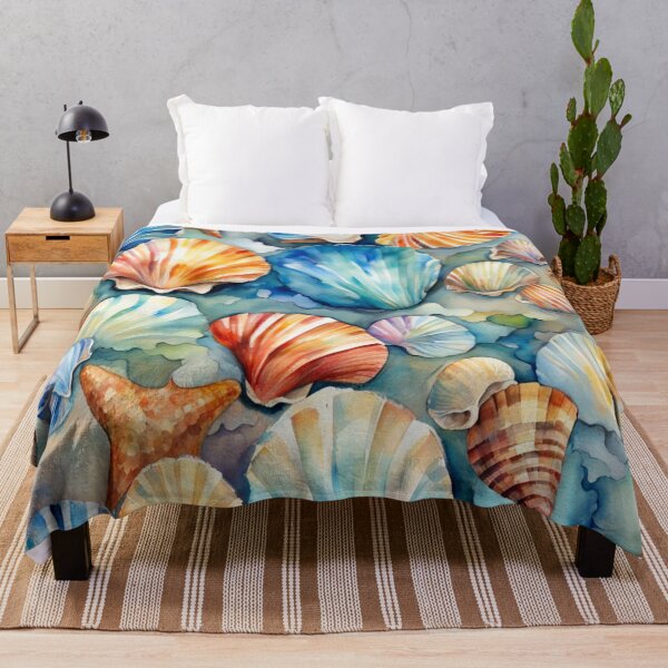 Item preview, Sea Shells on the Beach designed and sold by Square Root of Squid.