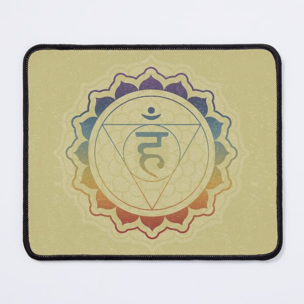 Item preview, Throat Chakra Mandala - Gold + Rainbow Sunset designed and sold by Irene Estelle.