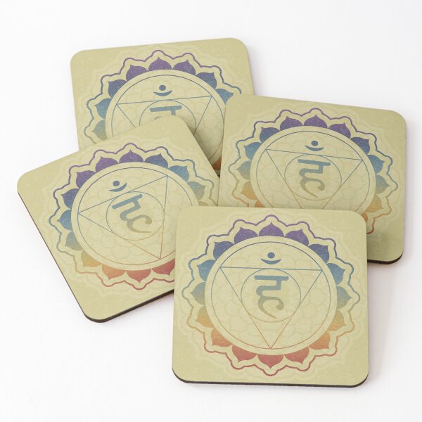 Item preview, Throat Chakra Mandala - Gold + Rainbow Sunset designed and sold by Irene Estelle.