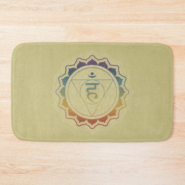 Item preview, Throat Chakra Mandala - Gold + Rainbow Sunset designed and sold by Irene Estelle.
