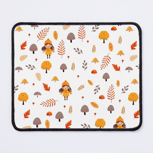 Item preview, Cute Fall Doll Leaves Seamless Pattern designed and sold by thesighshop.