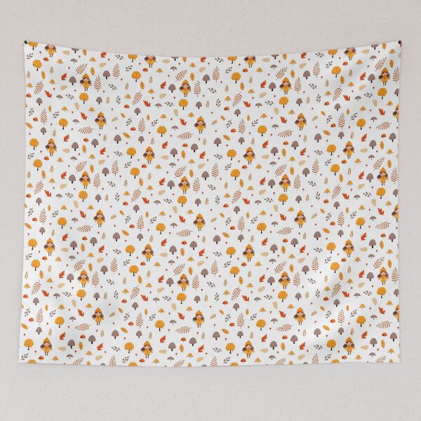 Item preview, Cute Fall Doll Leaves Seamless Pattern designed and sold by thesighshop.