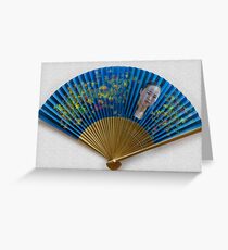 Lady on a fan Greeting Card
