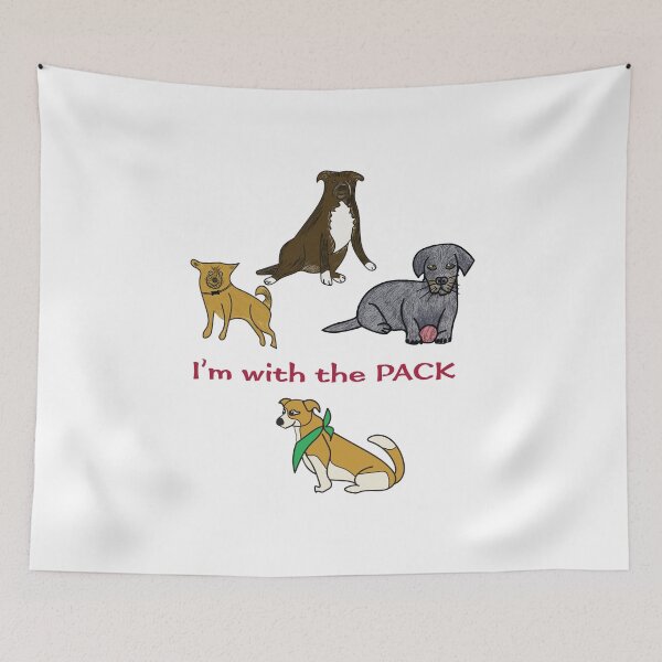 Item preview, Rescue Dogs Drawing "I'm with the Pack" designed and sold by jwturcott.
