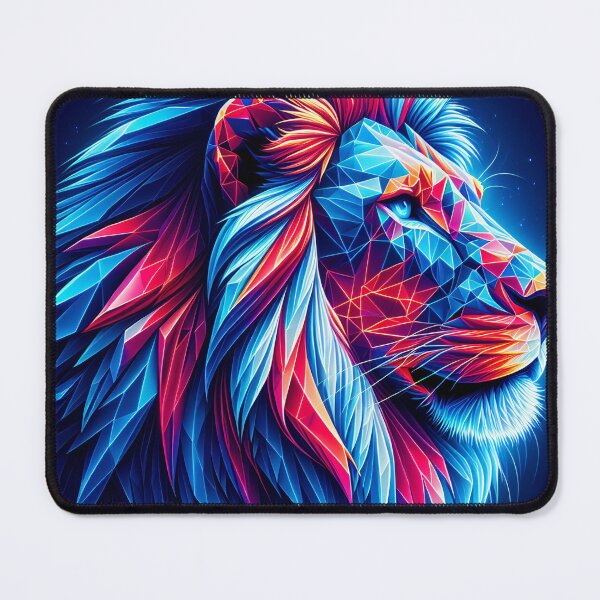 Item preview, Neon Polygonal Lion designed and sold by T-NeonSt.