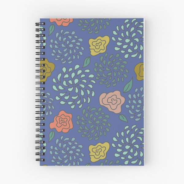 Aperçu de l'œuvre Roses motif cachemire abstrait bleu créée et vendue par Karin Schön.