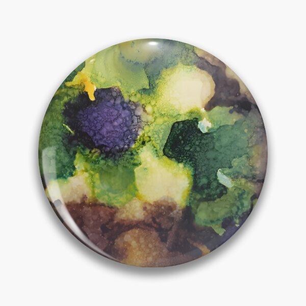 Item preview, Green, Purple, and Yellow Alcohol Ink Painting designed and sold by freshinkarts.