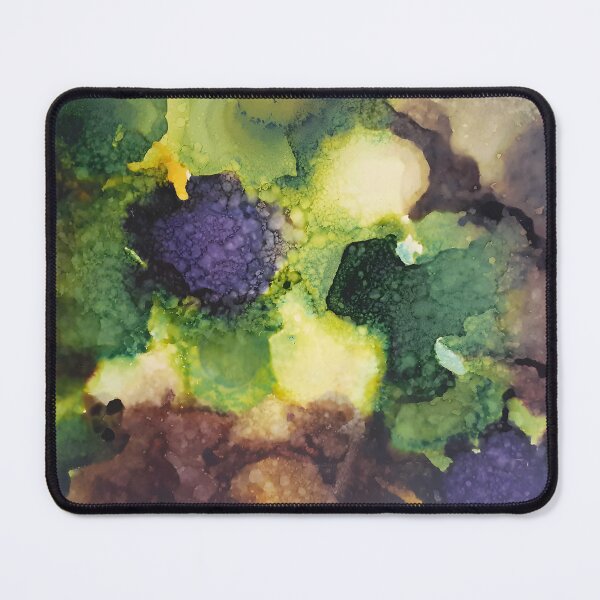Item preview, Green, Purple, and Yellow Alcohol Ink Painting designed and sold by freshinkarts.