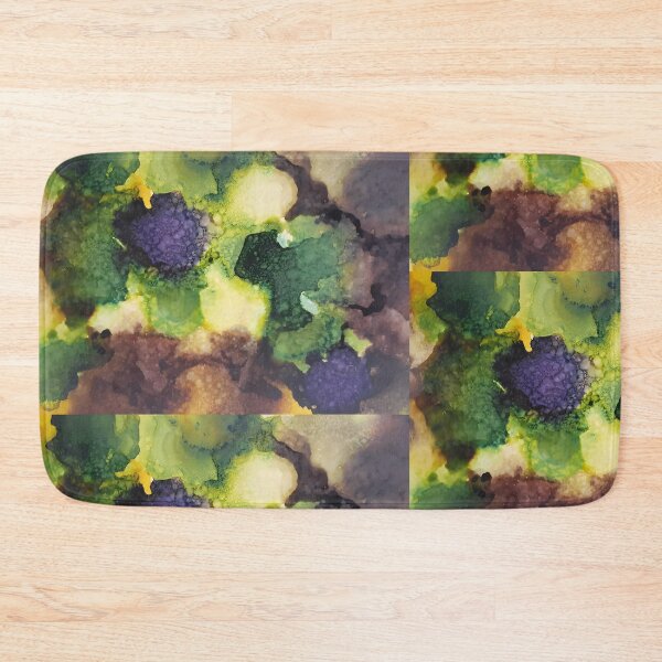 Item preview, Green, Purple, and Yellow Alcohol Ink Painting designed and sold by freshinkarts.