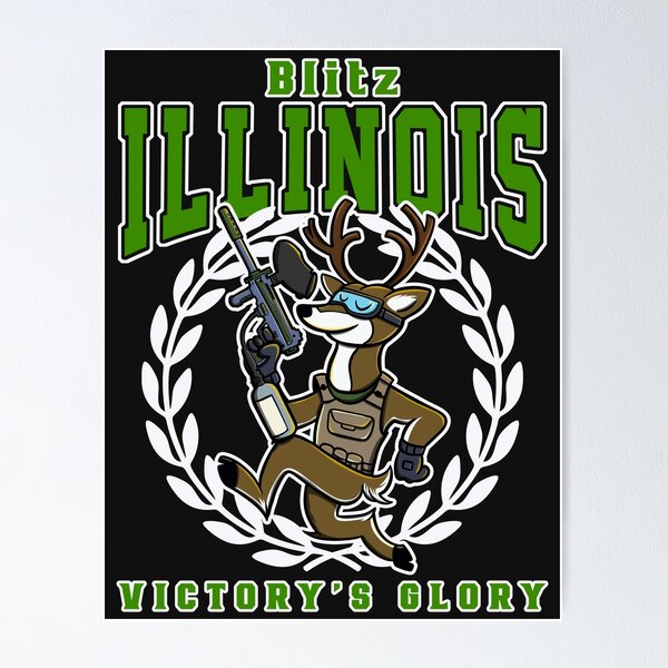 Vista previa del artículo con la obra «Illinois paintball player : paintball team», diseñado y vendido por PaintballManiac.