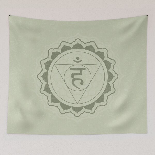 Item preview, Throat Chakra Mandala - Tea + Sage designed and sold by Irene Estelle.