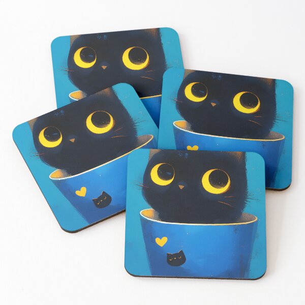 Item preview, Cute Black Cat Sitting In Flowerpot designed and sold by CoolMantras.