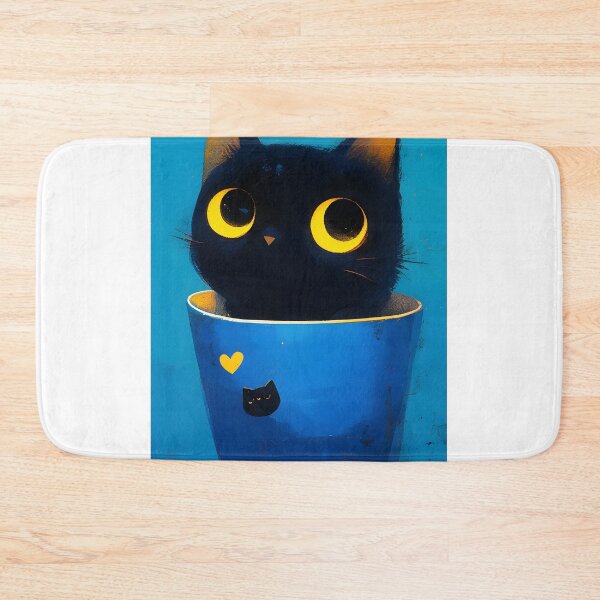 Item preview, Cute Black Cat Sitting In Flowerpot designed and sold by CoolMantras.