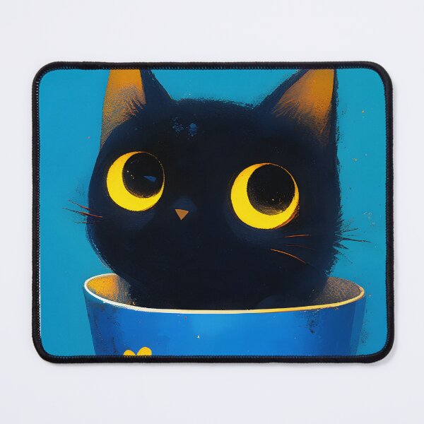 Item preview, Cute Black Cat Sitting In Flowerpot designed and sold by CoolMantras.