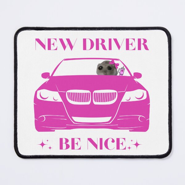 Item preview, New Driver Be Nice Sad Hamster designed and sold by otyliadesign.