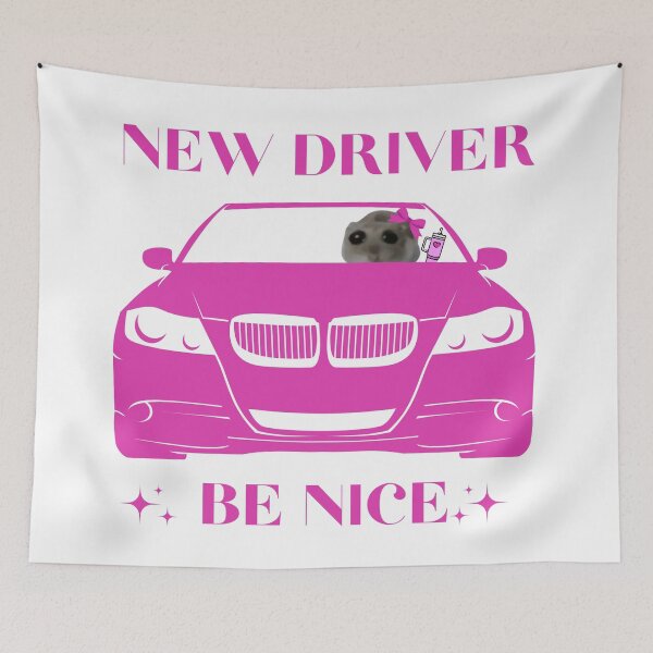 Item preview, New Driver Be Nice Sad Hamster designed and sold by otyliadesign.