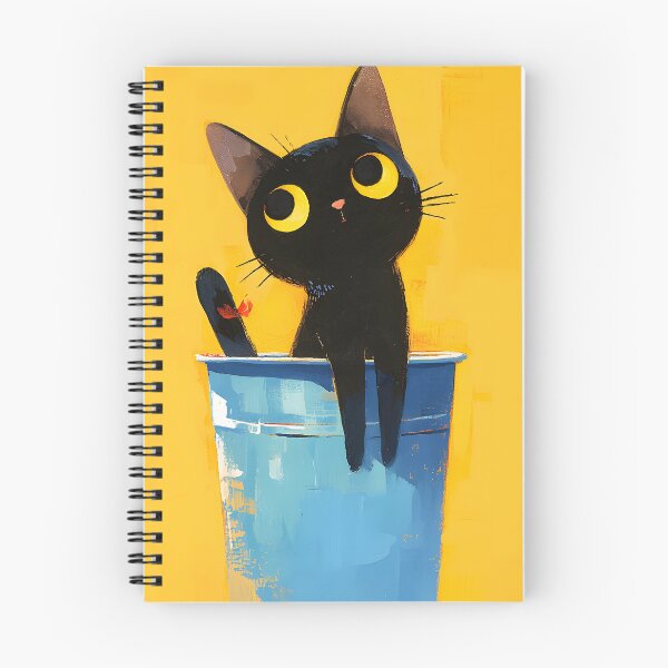 Item preview, Cute Black Cat Sitting In Flowerpot designed and sold by CoolMantras.