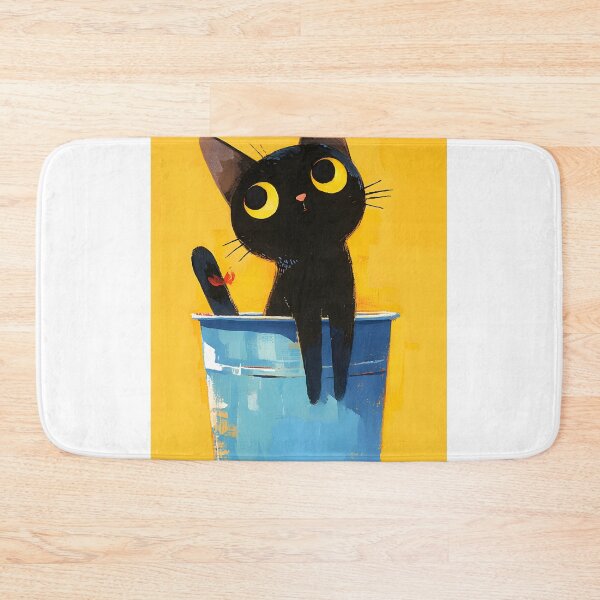 Item preview, Cute Black Cat Sitting In Flowerpot designed and sold by CoolMantras.