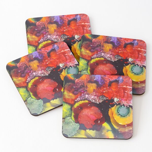 Item preview, Bright Color Abstract Alcohol Ink Painting designed and sold by freshinkarts.