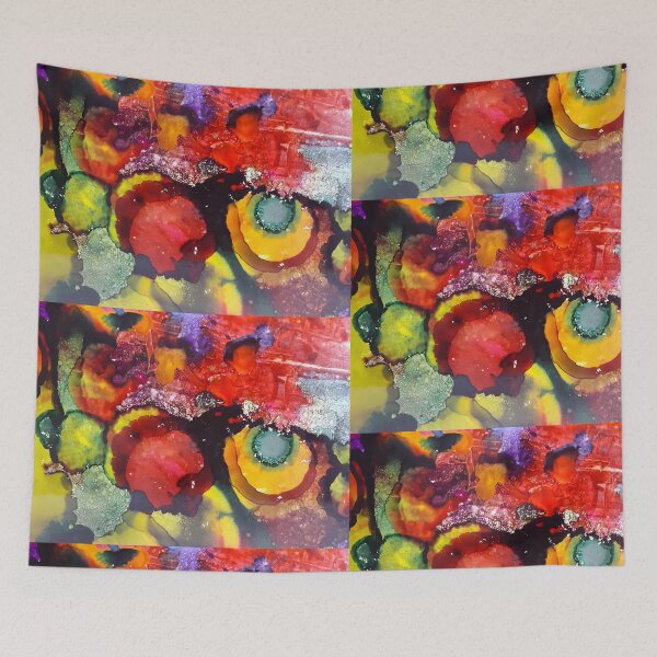 Item preview, Bright Color Abstract Alcohol Ink Painting designed and sold by freshinkarts.