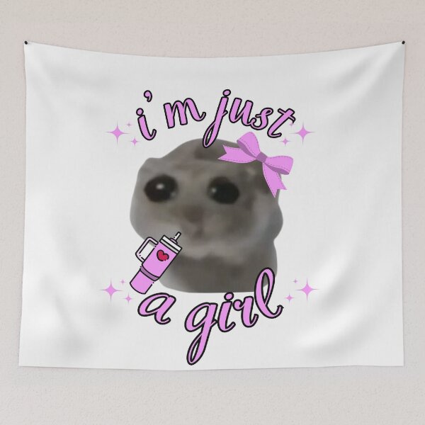 Item preview, I'm just a girl Sad Hamster designed and sold by otyliadesign.