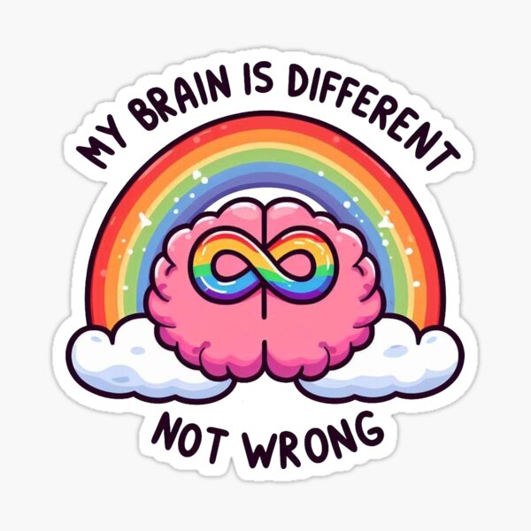 Item preview, My brain is different not wrong designed and sold by Vkinsify.